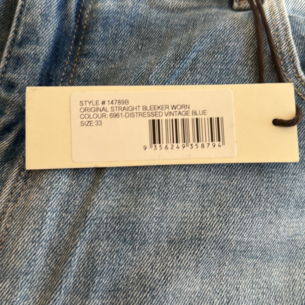 Rolla’s original High Rise Straight Jeans in Distressed Vintage Blue Size 33 NWT - Picture 9 of 9